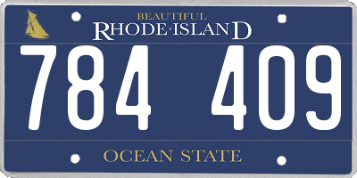 RI license plate 784409