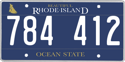 RI license plate 784412