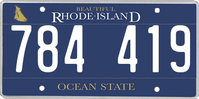 RI license plate 784419