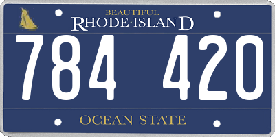 RI license plate 784420