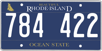 RI license plate 784422