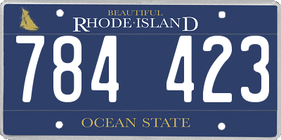 RI license plate 784423