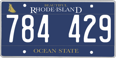 RI license plate 784429