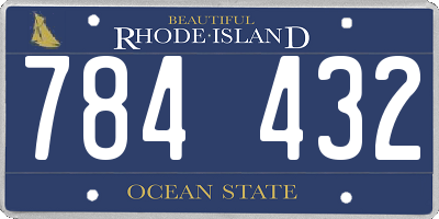 RI license plate 784432