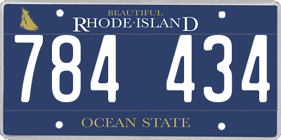 RI license plate 784434