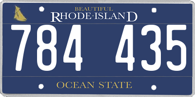 RI license plate 784435