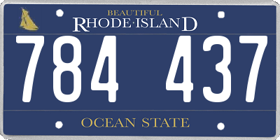 RI license plate 784437