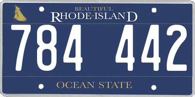 RI license plate 784442