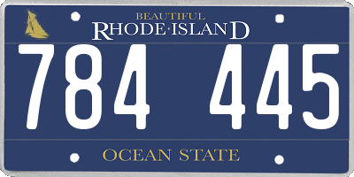 RI license plate 784445