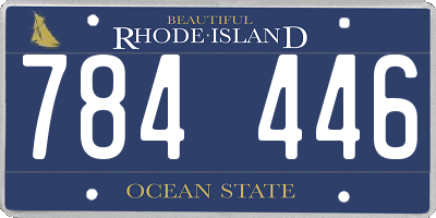 RI license plate 784446