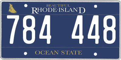 RI license plate 784448