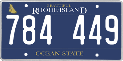 RI license plate 784449