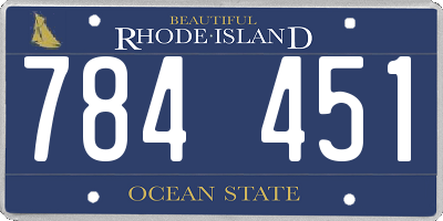 RI license plate 784451
