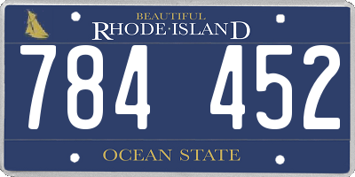 RI license plate 784452