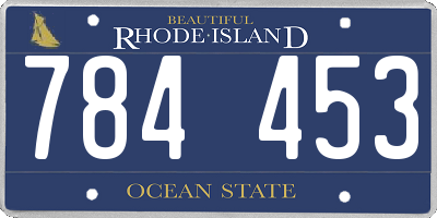 RI license plate 784453