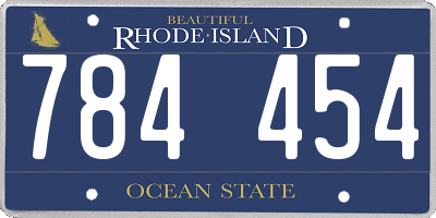 RI license plate 784454