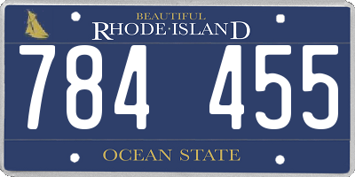 RI license plate 784455