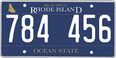 RI license plate 784456
