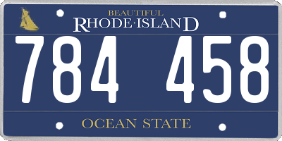 RI license plate 784458