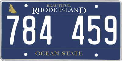 RI license plate 784459