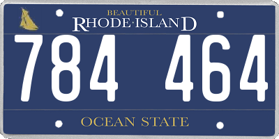 RI license plate 784464