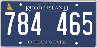 RI license plate 784465