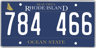 RI license plate 784466