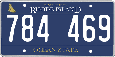 RI license plate 784469