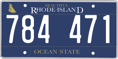 RI license plate 784471