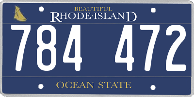 RI license plate 784472