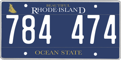 RI license plate 784474