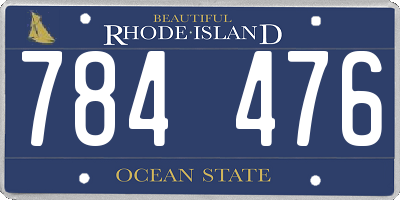 RI license plate 784476