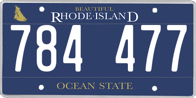 RI license plate 784477