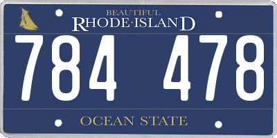 RI license plate 784478