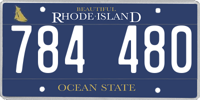 RI license plate 784480