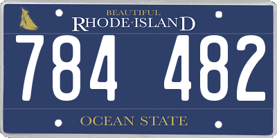 RI license plate 784482