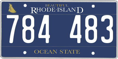 RI license plate 784483
