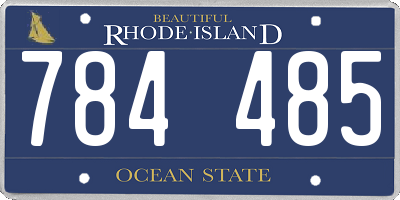 RI license plate 784485