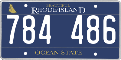 RI license plate 784486
