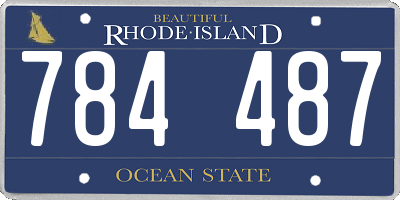 RI license plate 784487