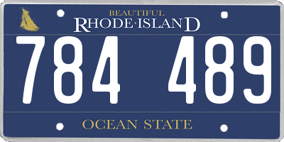 RI license plate 784489