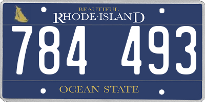 RI license plate 784493