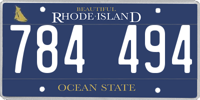 RI license plate 784494