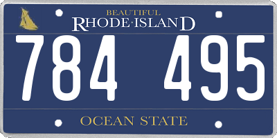 RI license plate 784495