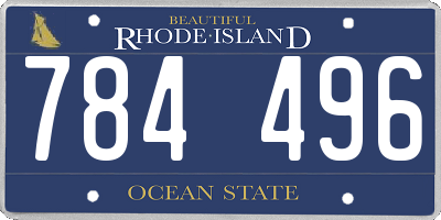 RI license plate 784496