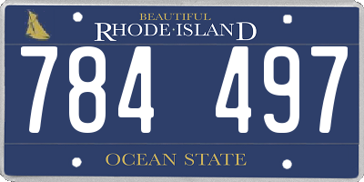 RI license plate 784497