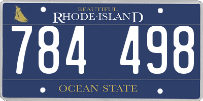 RI license plate 784498