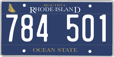 RI license plate 784501