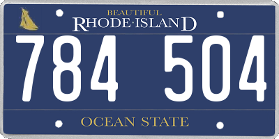 RI license plate 784504