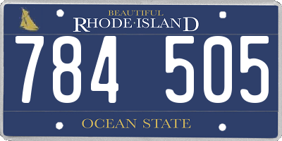RI license plate 784505